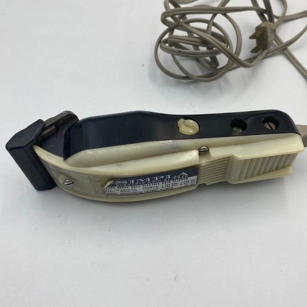 Vtg Simpla Extra Heavy Duty Electric Hair Clipper Model 65 Spiegel Wahl Blade